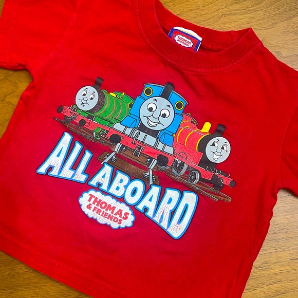 THOMAS & FRIENDS 100% Cotton Vintage Paper Tag T-shirt - Picture 1 of 1
